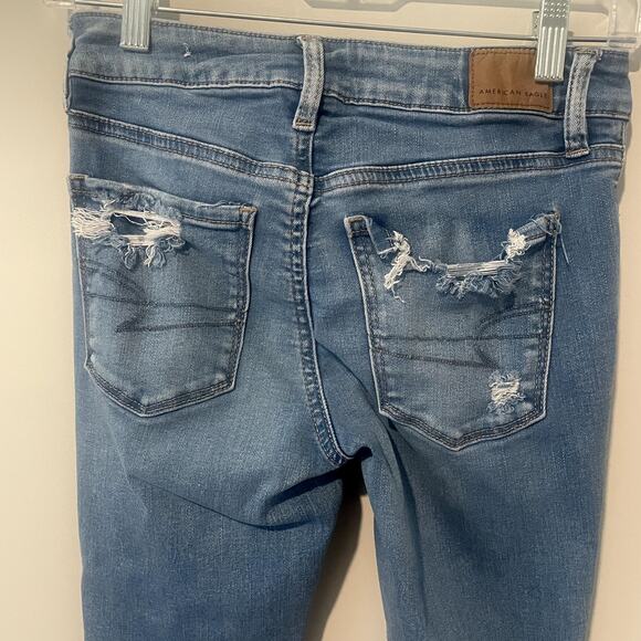 American Eagle Next Level Stretch Distressed Jegging Sz 2 Short - Picture 4 of 7